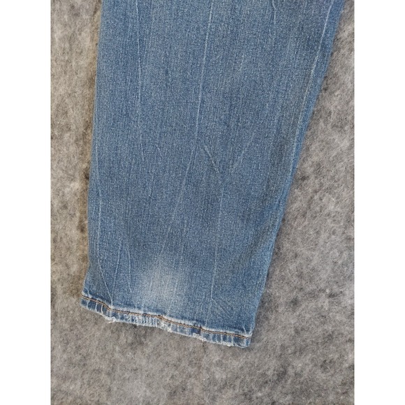 Levis 541 Jeans Mens 39x32 Blue Ahtletic Taper Medium Wash Fade Whiskered Grunge - Picture 9 of 13